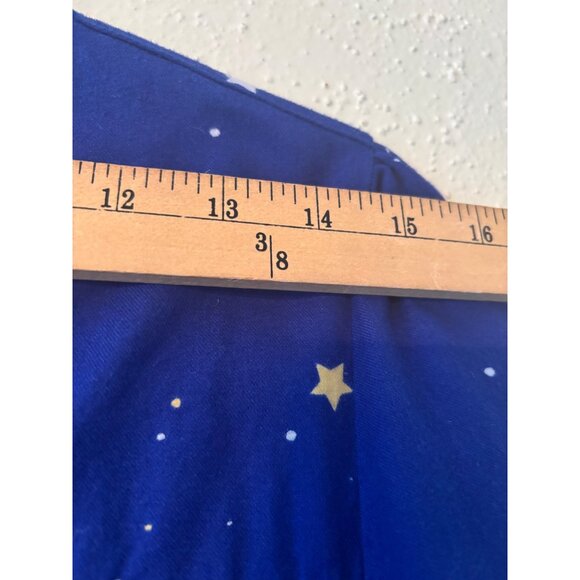 Nick & Nora Starry Night Blue Cotton Pajama Sleep Shirt Nightshirt Stars Print L - Picture 5 of 10